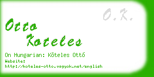 otto koteles business card